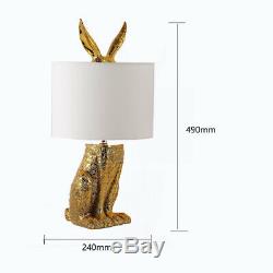 Table Lamp Furniture Store Hotel Room Personality Golden Rabbit LED Desk Light