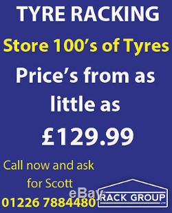 The easy way to store 100's Tyres, VG Used Tyre Racking. Garage workshop warehouse