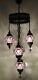 Turkish Moroccan Glass Mosaic Hanging Lamp Ceiling Light Chandeliers Free Bulbs