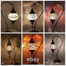 Turkish Moroccan Mosaic Lamp Tiffany Glass Desk Table Lamp 12 Pieces