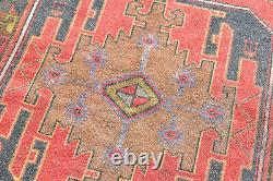Turkish Rug 52''x106'' Vintage Light Muted Color 4x8 Rug Oushak Carpet 133x270cm