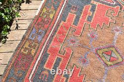 Turkish Rug 52''x106'' Vintage Light Muted Color 4x8 Rug Oushak Carpet 133x270cm