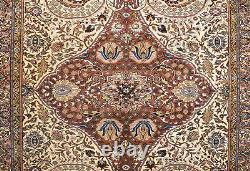 Turkish Rug 80''x117'' Bunyan Carpet Vintage 206x300cm Floral Brown Rug 6x9