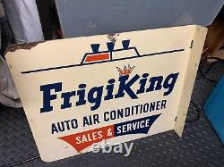 VINTAGE ADVERTISING FRIGIKING Flange Sign GARAGE STORE