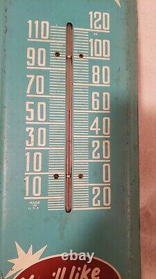 VTG Advertising Double Cola Thermometer General Store Original Garage Pop 1960s
