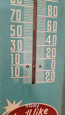 VTG Advertising Double Cola Thermometer General Store Original Garage Pop 1960s