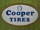 Vintage 1960's Cooper Tires Sign Store Display 25x14 Gas Service Station Garage