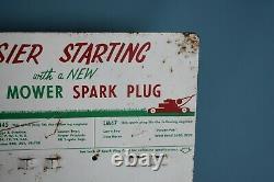 Vintage AC Spark Plug Store Display Lawn Mower Counter Top Rack Man Cave Garage
