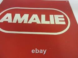 Vintage Advertising Amalie Oil Garage Dealer Store Sign Tin M-651