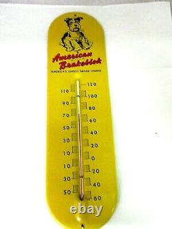 Vintage Advertising American Brakeblok Thermometer Garage Store Auto A-494