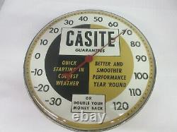 Vintage Advertising Casite Round Thermometer Garage Store M-525