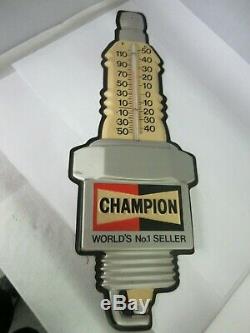 Vintage Advertising Champion Spark Plug Thermometer Store Garage Station M-551