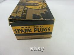 Vintage Advertising Gold Medal 10 Spark Plugs In Orig Box Garage Store 975-e