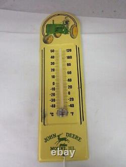 Vintage Advertising John Deere Tractor Garage Shop Store Thermometer C-165
