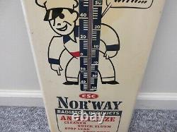Vintage Advertising Nor'way Antifreeze Garage Store Thermometer Auto B-103