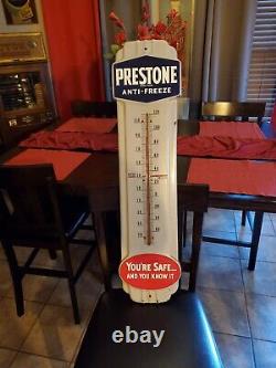 Vintage Advertising Prestone Porcelain Garage Shop Store Thermometer M-905