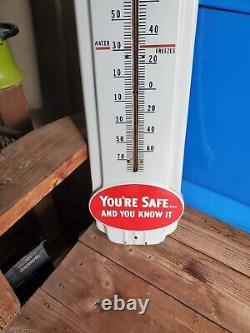 Vintage Advertising Prestone Porcelain Garage Shop Store Thermometer M-905