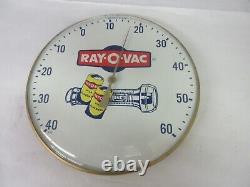 Vintage Advertising Ray-o-vac Store Garage Thermometer Glass Cover M-506