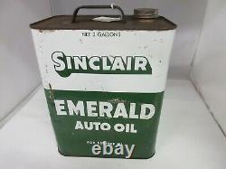 Vintage Advertising Sinclair Motor Oil 2 Gallon Can Tin Garage Store 938-z