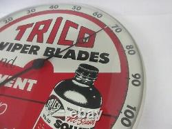 Vintage Advertising Trico Wipers Garage Shop Round Store Thermometer B-364