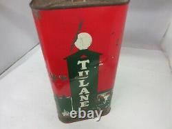 Vintage Advertising Tulane Motor Oil 2 Gallon Can Tin Garage Store 801-q