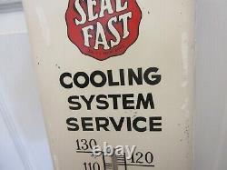 Vintage Advertsing Bowes Seal Fast Tin Store Shop Garage Thermometer A-661