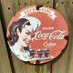 Vintage Coca-cola Porcelain Coke Soda Store Food Drink Gas Oil Garage Rare Sign
