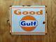Vintage Good Gulf Porcelain Sign Gas Station General Store Oil Garage Mechanic