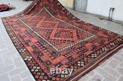 Vintage Kilim Area Rug 250x400 cm Afghan Flatweave Turkmen Oriental Large Carpet