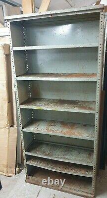 Vintage Metal Cabinet Shelves Storage Garage Unit Industrial Workshop Store Room
