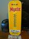 Vintage Moxie Thermometer Soda Gas Oil Garage Sign Country Store Machine
