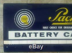 Vintage NOS Packard Automobile Battery Cables Mechanic Garage Store Display Sign