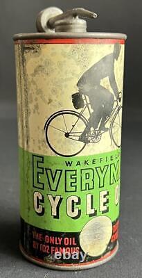 Wakefield Everymans Lubricating Cycle Oil Vintage Bicycle Garage Display Tin Can