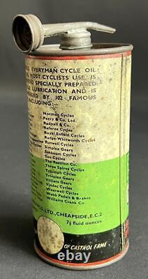 Wakefield Everymans Lubricating Cycle Oil Vintage Bicycle Garage Display Tin Can