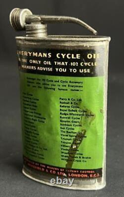 Wakefield Everymans Lubricating Vintage Cycle Bicycle Oil Can Garage Display Tin