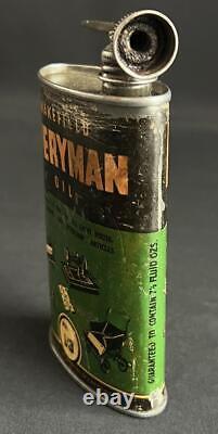 Wakefield Everymans Lubricating Vintage Cycle Bicycle Oil Can Garage Display Tin