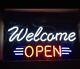 Welcome Open Store Neon Lamp Sign 14x9 Bar Lighting Garage Cave Bar Artwork