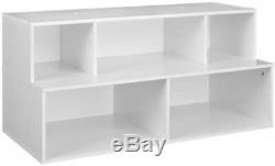 White Store All Organizer Adjustable Stylish Splendid Space Saver Stackable Unit