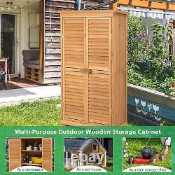 Wooden Garden Shed Outdoor Storage Tools Utility Store Box Yard, Patio, Garage
