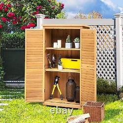 Wooden Garden Shed Outdoor Storage Tools Utility Store Box Yard, Patio, Garage