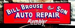 Your BUSINESS NAME OLD SKOOL Painted Metal Shop Garage Store Mechanic Art Sign