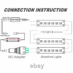 10-250ft 6 Led Strip Light Module 5054 Smd Store Sign Logo Waterproof White Lamp