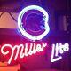 13x8 Cubs De Chicago Miller Lite Neon Beer Sign Light Lamp Bar Garage Store Hang