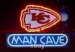 13x8 Kansas City Chiefs Man Cave Neon Beer Sign Light Lamp Bar Garage Store