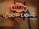 13x8 San Francisco Giants Coors Light Neon Beer Sign Garage Store Lampe Légère
