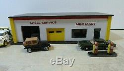 1/64 Maquette Garage Station / Gaz / Magasin Divers Modèles Shell Chevy Checker