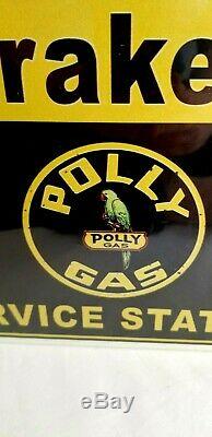 24 Polly Perroquet Service De Gaz Frein Tuneup Affichage Magasin Garage Signe De L'annonce Steel USA