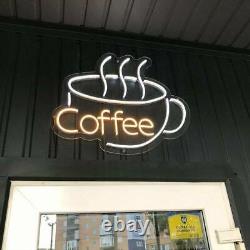 25 Ans? Offee Neon Sign Lights Coffee Cup Neon Cafe Store Windows Wall Decor