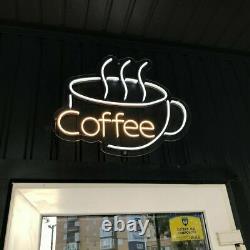 25 Ans? Offee Neon Sign Lights Coffee Cup Neon Cafe Store Windows Wall Decor