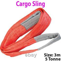 3m 5 Tonne (5000kg) Sangle De Toile Plate Strong Cargo Sling Crane Hoist Strap